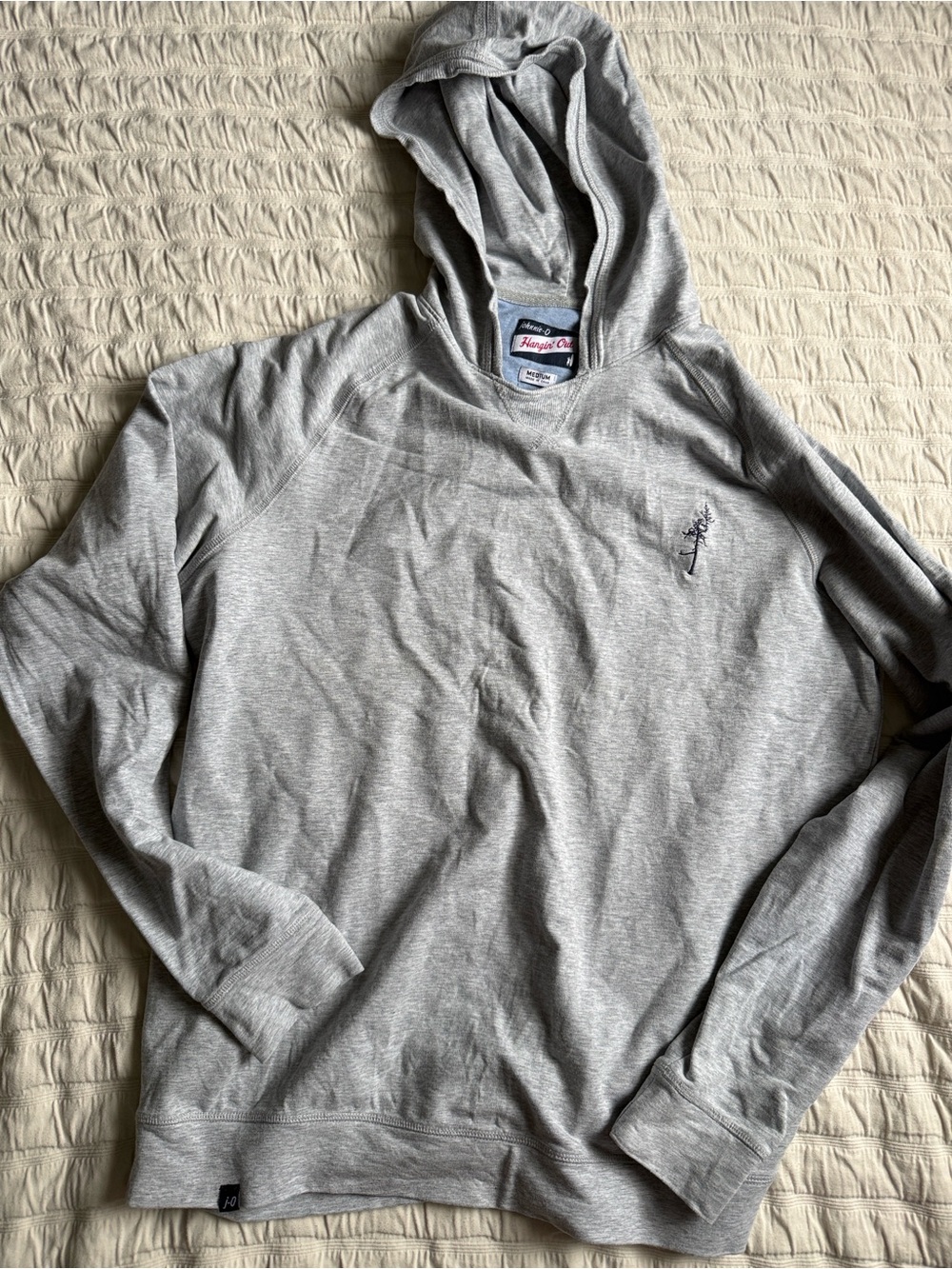 johnnie-O Light Gray Hooded Pullover Sweatshirt